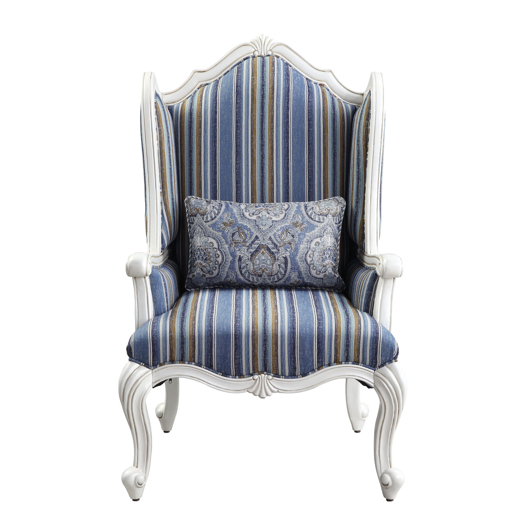 Ciddrenar Chair with Pillow in Fabric & White