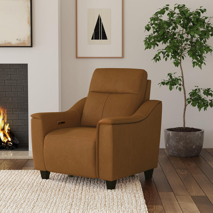 Walter Power Recliner With Power Headrest Honey