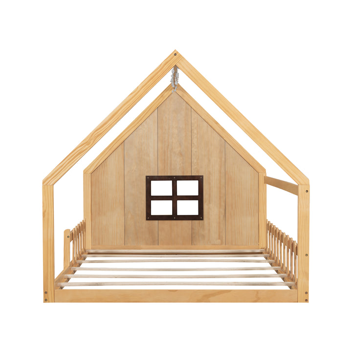 wood-house-bed-with-window-and-fence-natural