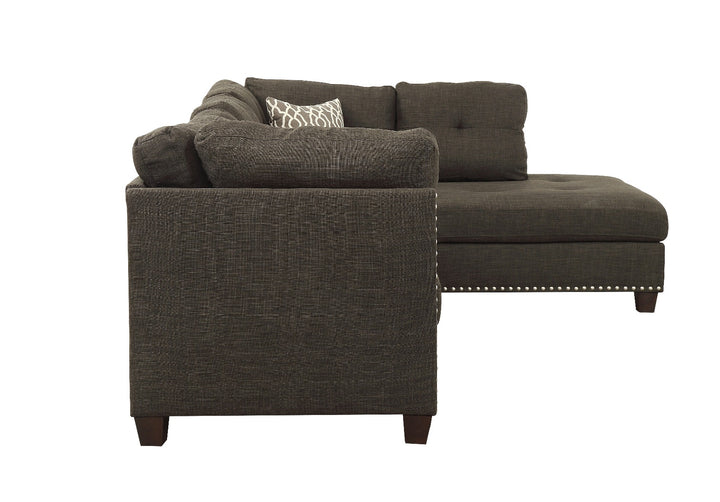 Laurissa Sectional Sofa &amp; Ottoman with 2 Pillows