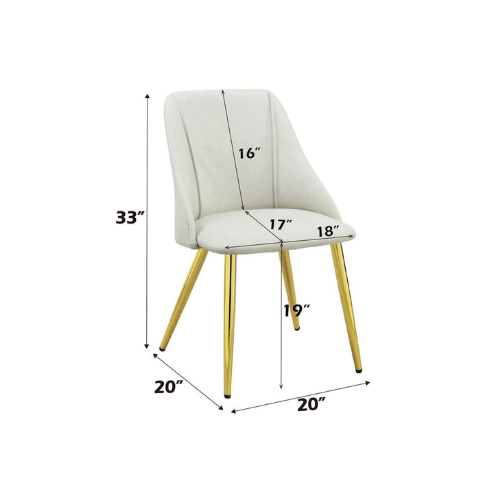 Gaines - Side Chair Set of 2) - White Synthetic Leather