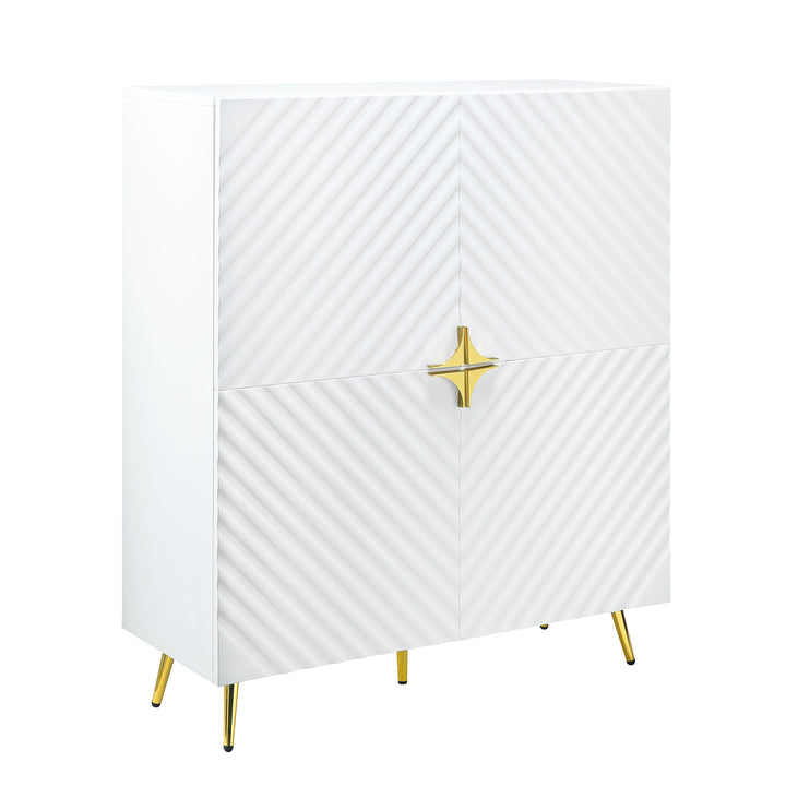 Gaines - High Gloss Accent Cabinet - White