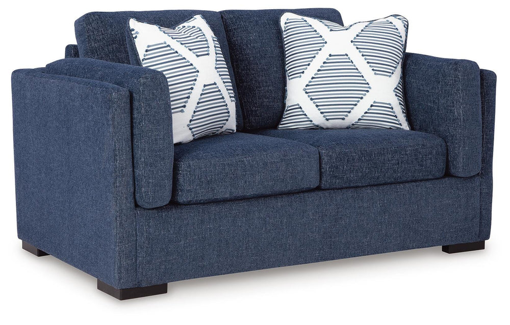 Evansley Loveseat - Blue (1)