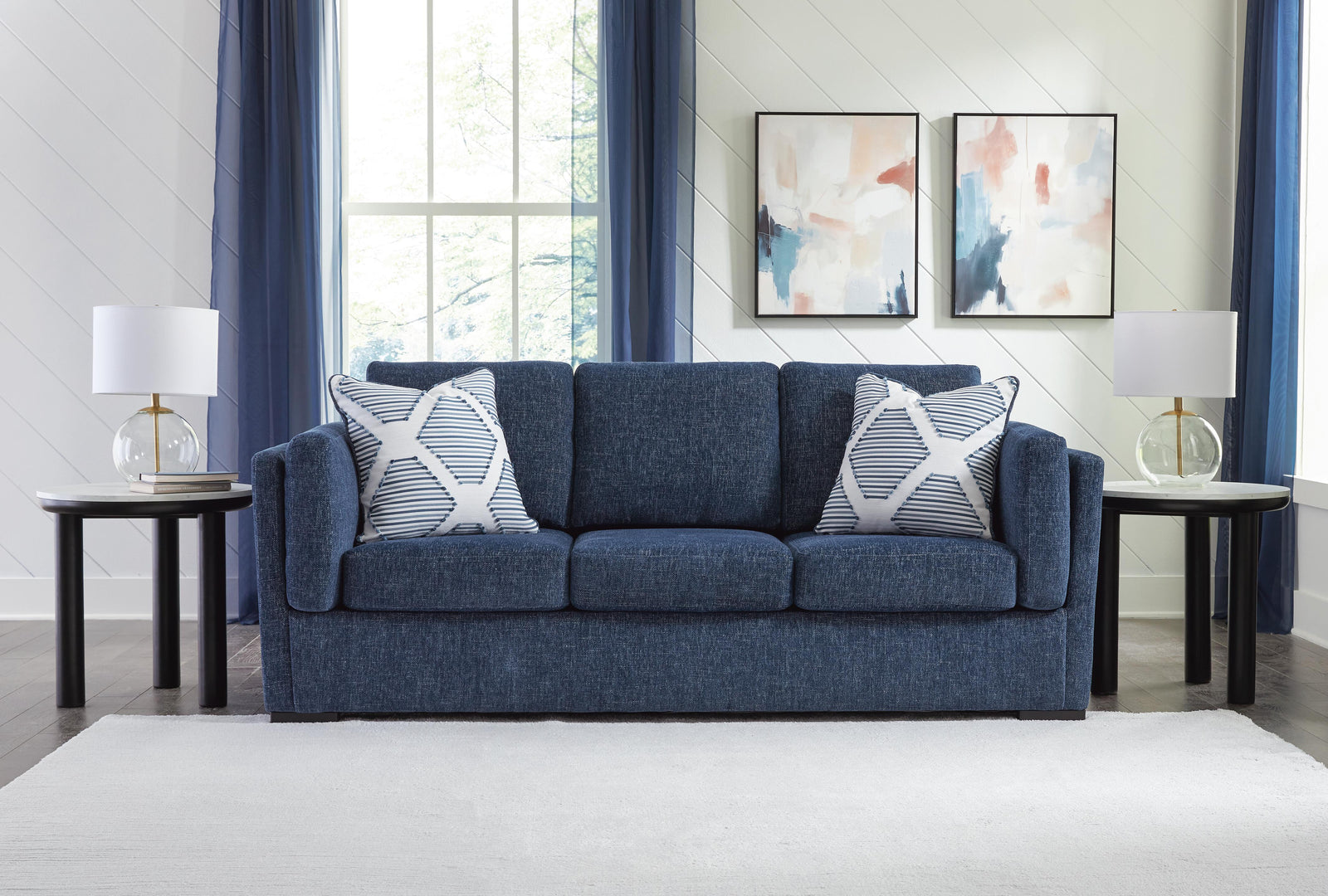 Evansley Sofa - Blue (2)