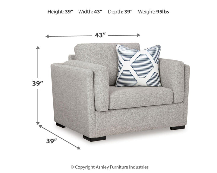 Evansley Oversized Chair and Ottoman - Pewter (3)