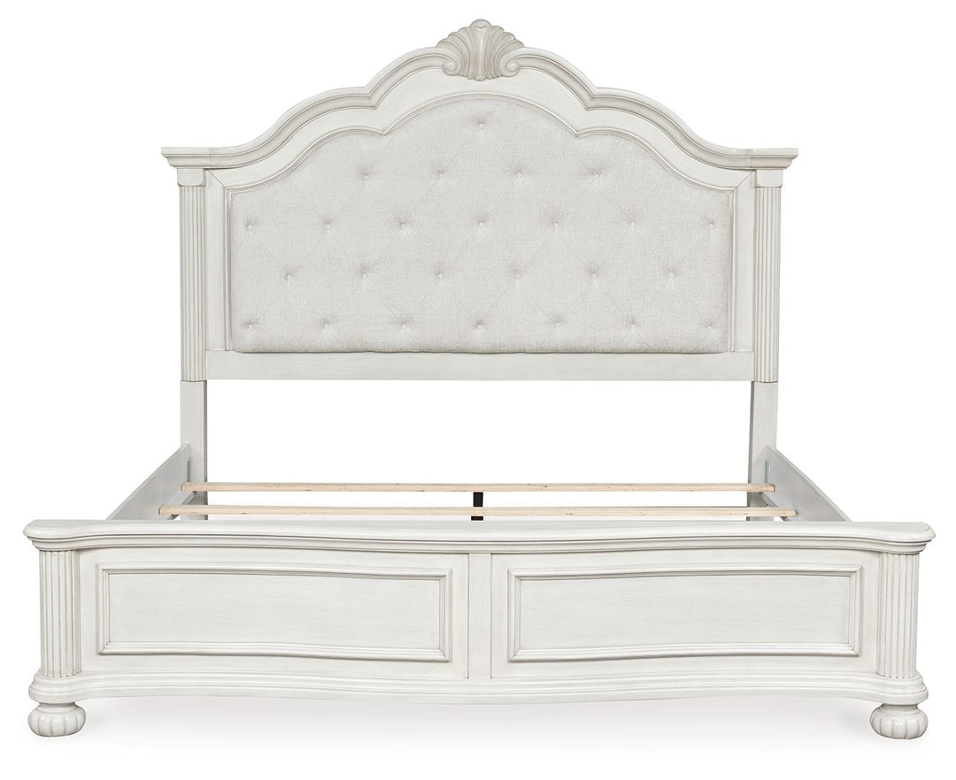 Montelaine - King Upholstered Panel Bed - Antique White by Ashley Furniture product image
