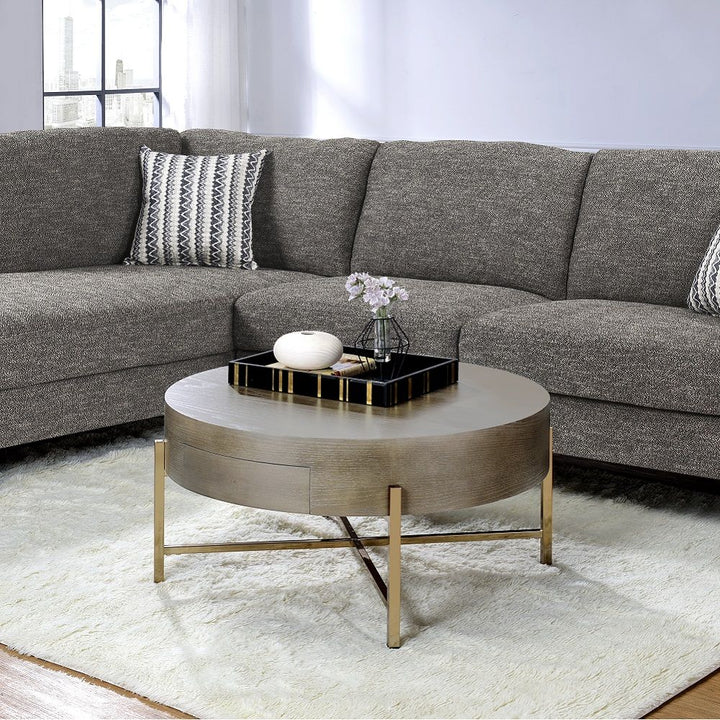 ACME Furniture Weyton Coffee Table Light Brown & Champagne