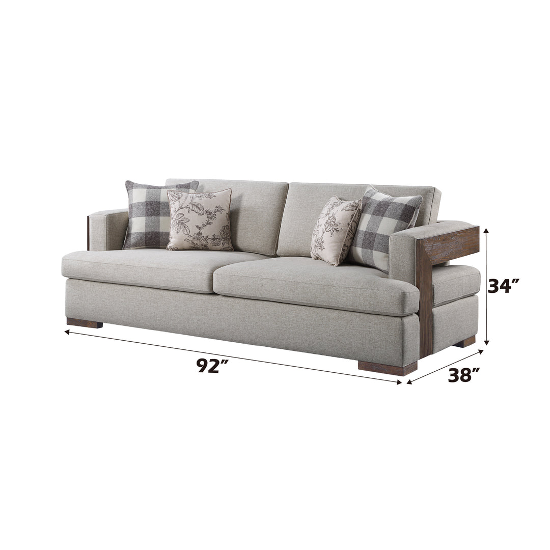 Niamey Sofa with 4 Pillows