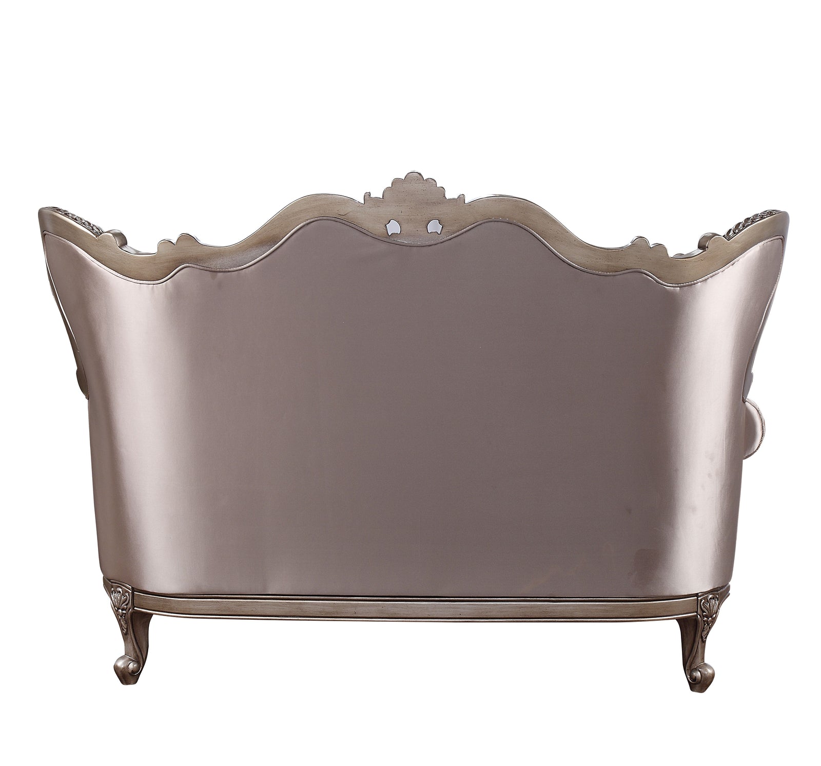 Jayceon Loveseat with 2 Pillows in Fabric & Champagne