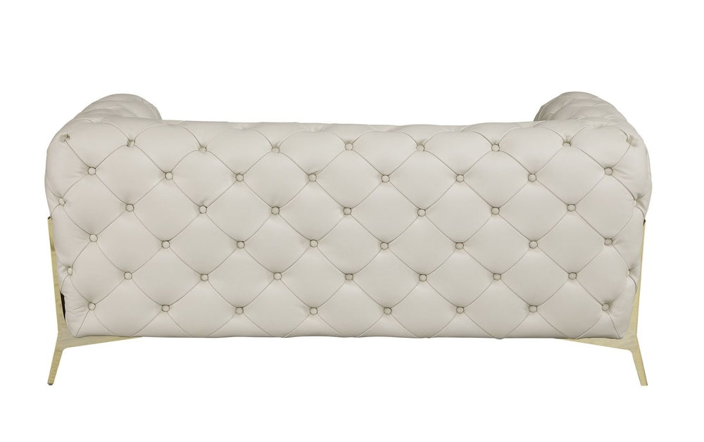 DivanItalia 970 Italian Leather Beige Loveseat - alternate view 3