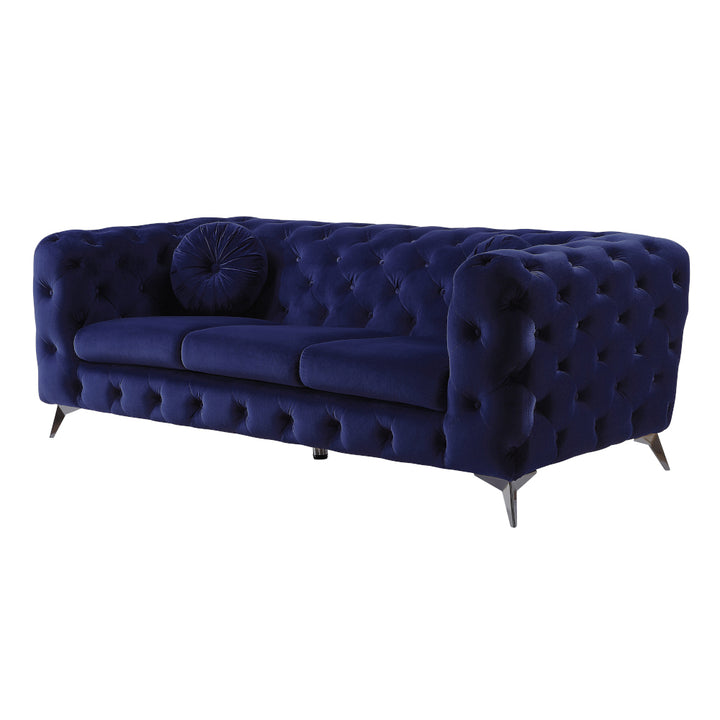 Atronia Sofa in Blue Velvet