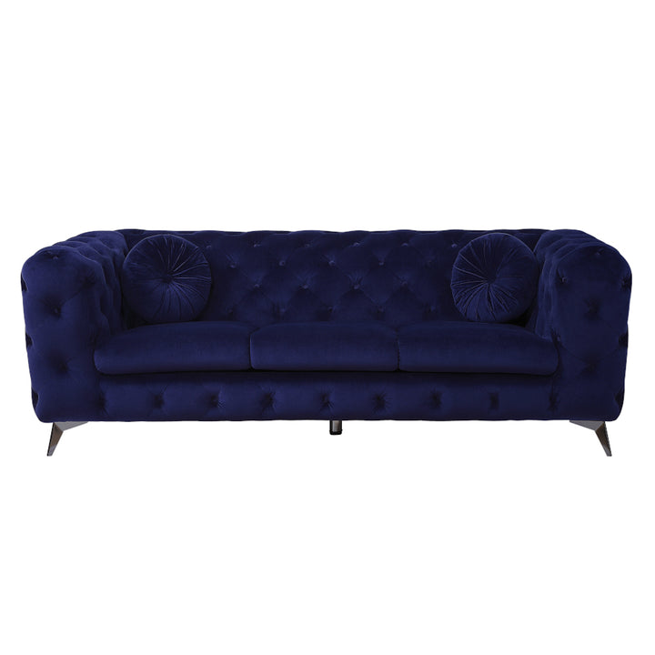 Atronia Sofa in Blue Velvet