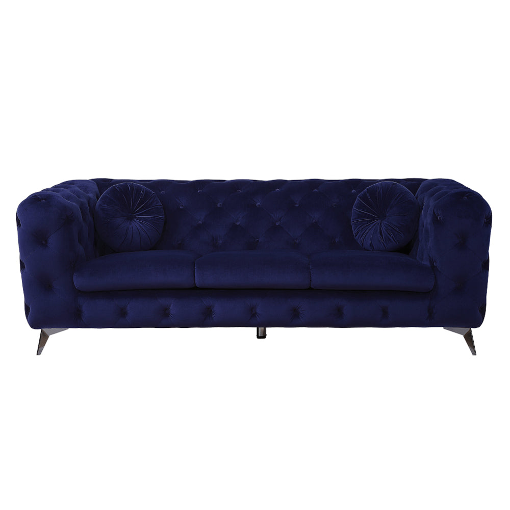 Atronia Sofa in Blue Velvet