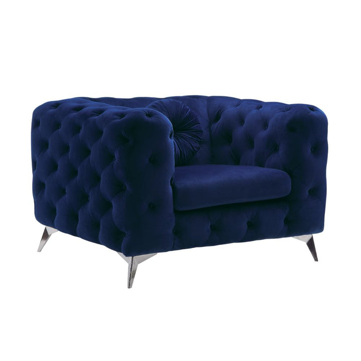 Atronia Chair in Blue Velvet