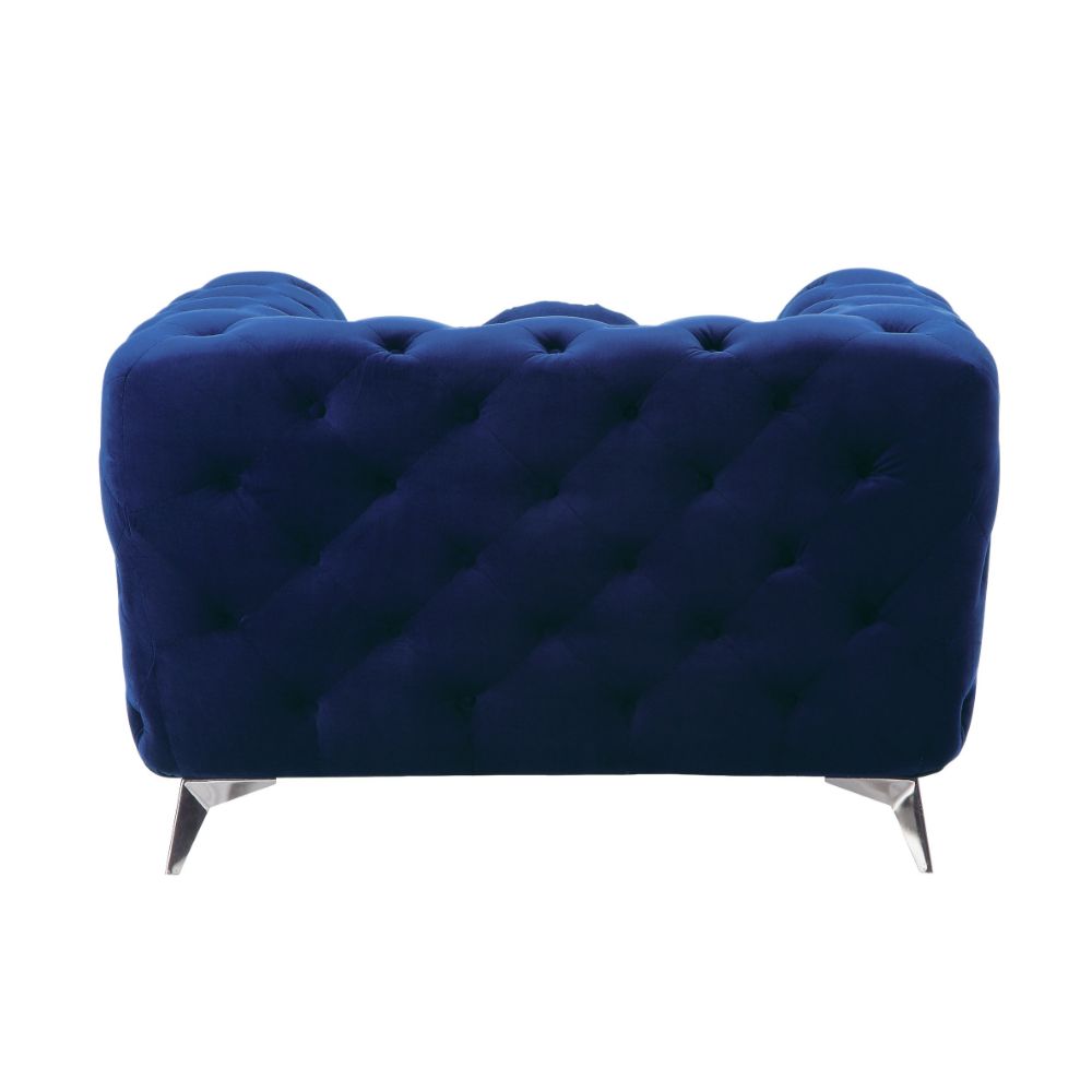 Atronia Chair in Blue Velvet