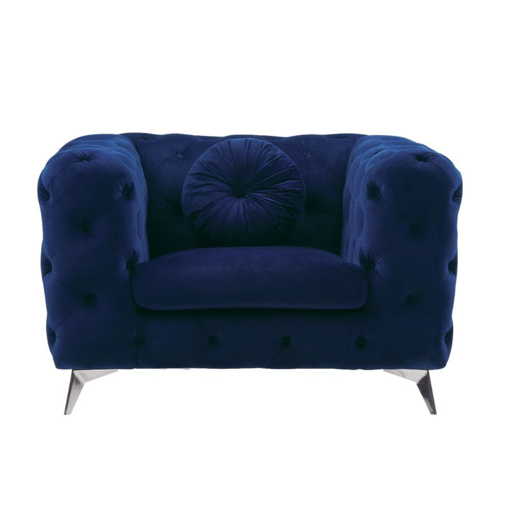 Atronia Chair in Blue Velvet