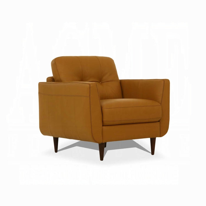 Italian Leather Radwan Chair in Carmel