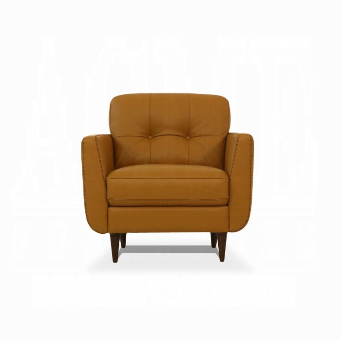 Italian Leather Radwan Chair in Carmel