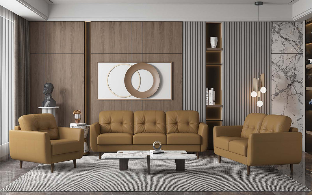 Radwan Chair in Camel Top Grain Leather