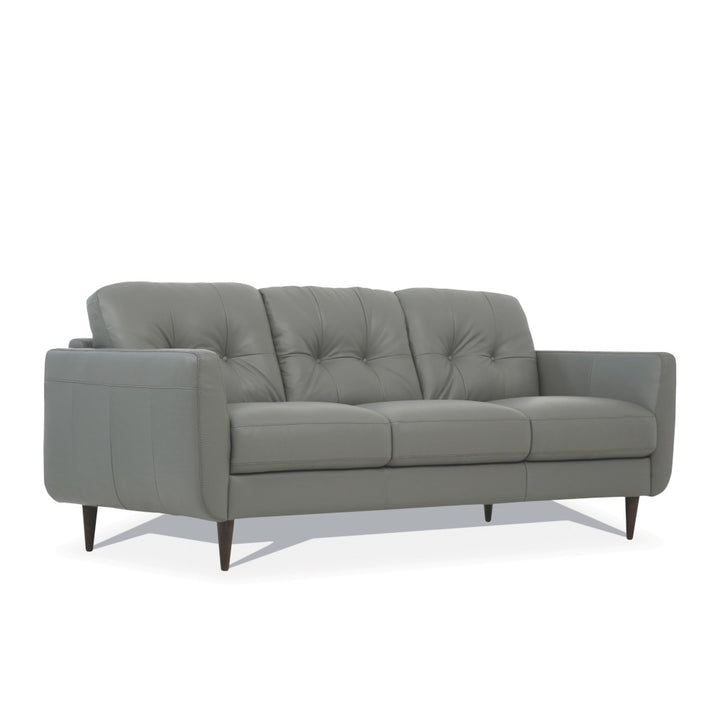 Radwan Sofa in Pesto Green Top Grain Leather