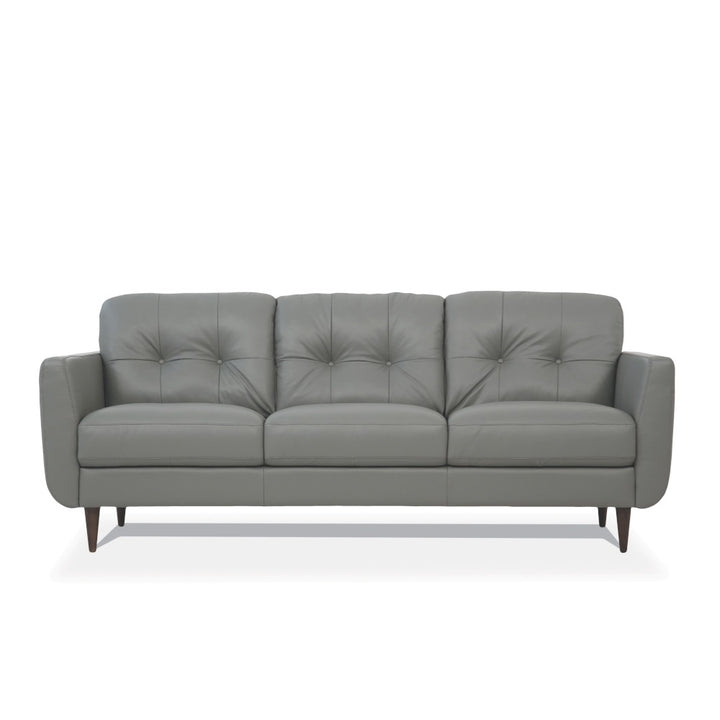 Radwan Sofa in Pesto Green Top Grain Leather