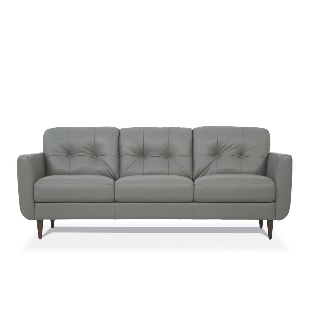 Radwan Sofa in Pesto Green Top Grain Leather