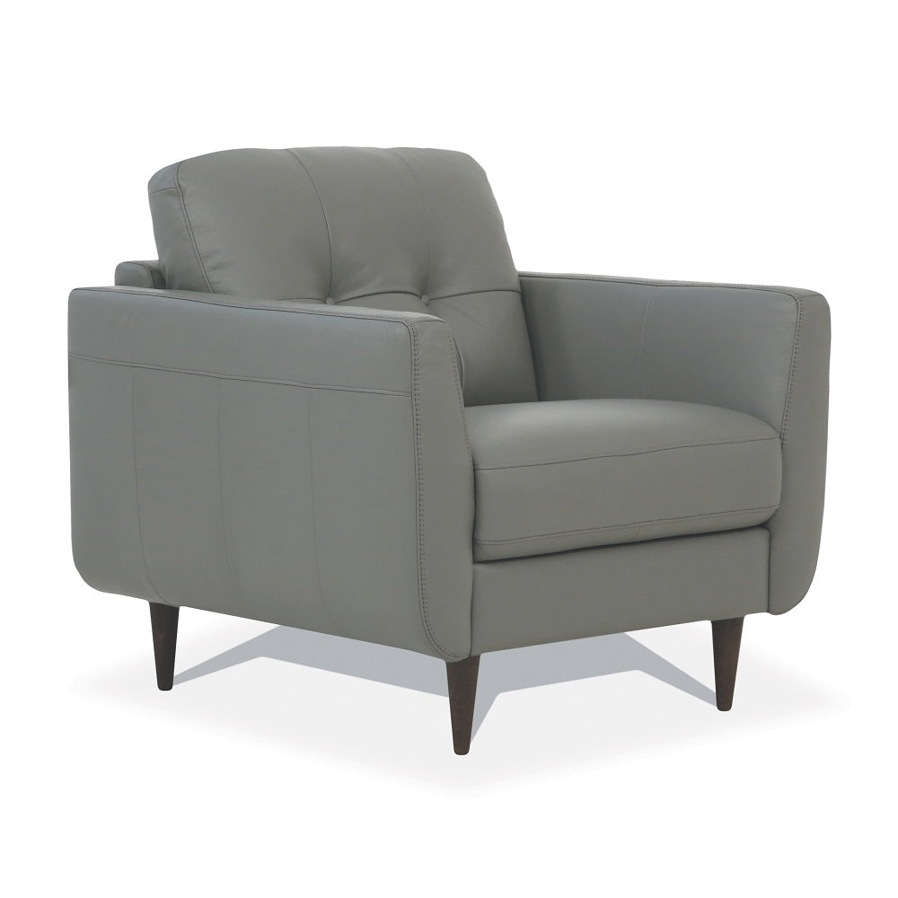Radwan Chair in Pesto Green Top Grain Leather