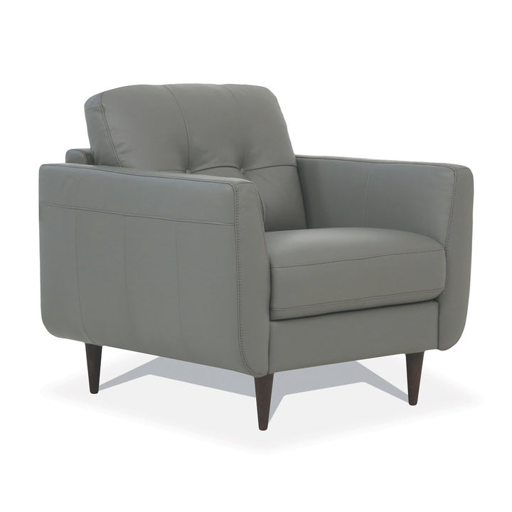Radwan Chair in Pesto Green Top Grain Leather