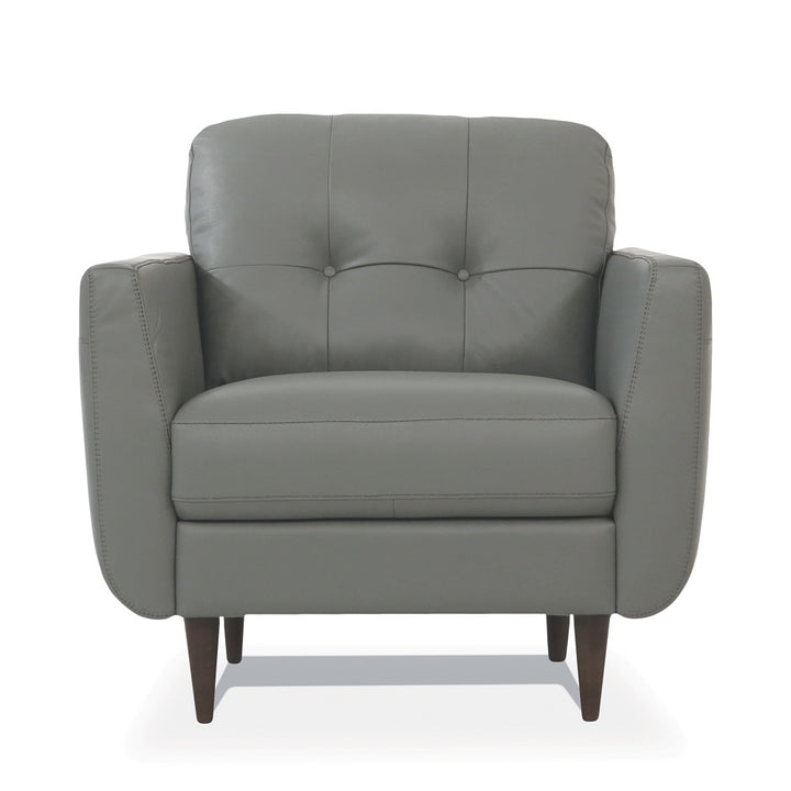 Radwan Chair in Pesto Green Top Grain Leather