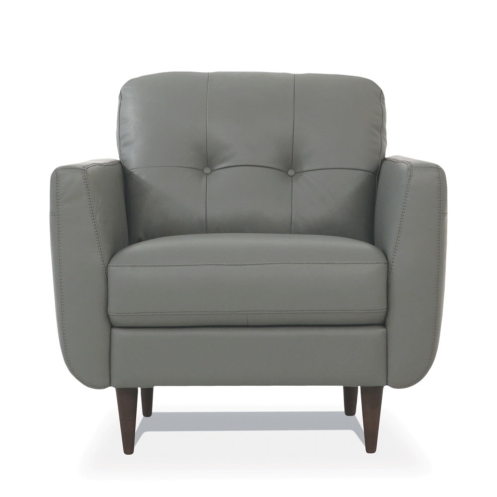 Radwan Chair in Pesto Green Top Grain Leather
