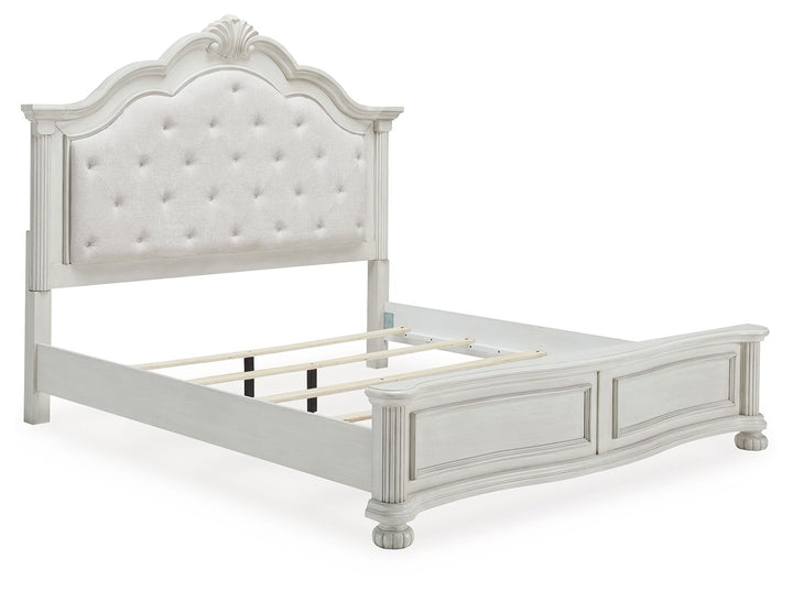 Montelaine - King Upholstered Panel Bed - Antique White by Ashley Furniture product image