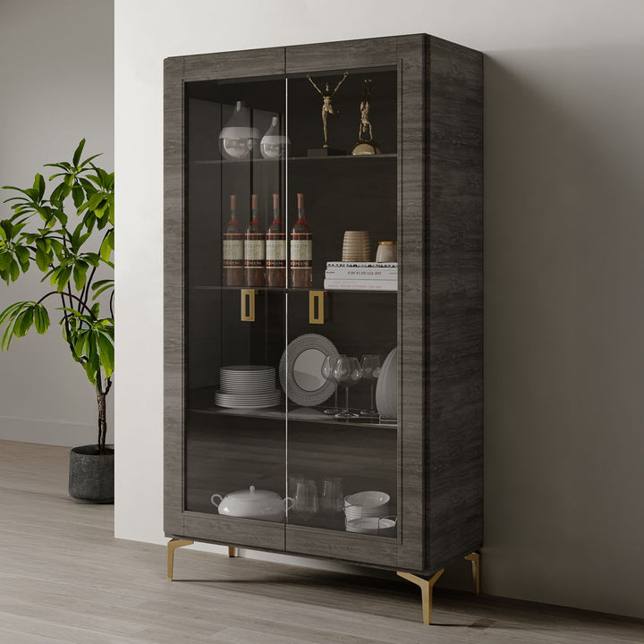 ACME Furniture Venezia Wine Cabinet Gray