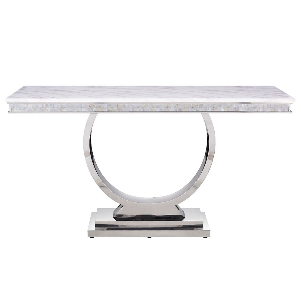 zander-sofa-table-white-printed-faux-marble-top-mirrored-silver