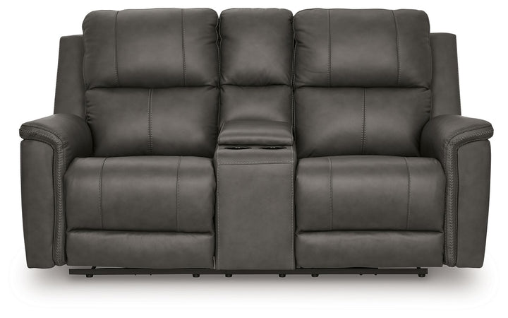 Bleckley - Power Reclining Loveseat With Console / Adjustable Headrest - Anchor by Ashley Furniture product image