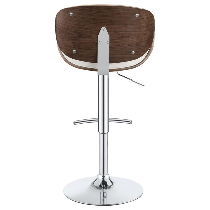 Harris - Adjustable Bar Stool - Ecru And Chrome