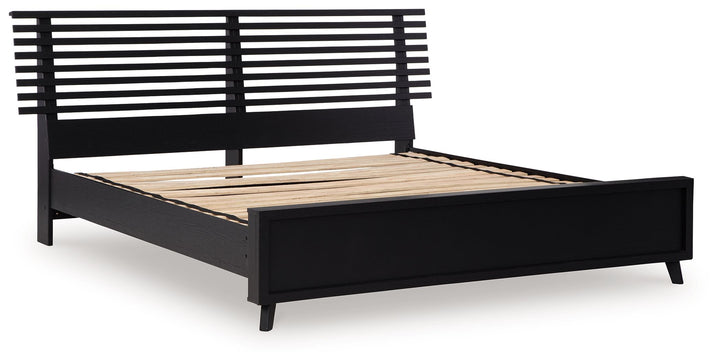 Danziar - King Slat Panel Bed - Black by Ashley Furniture product image
