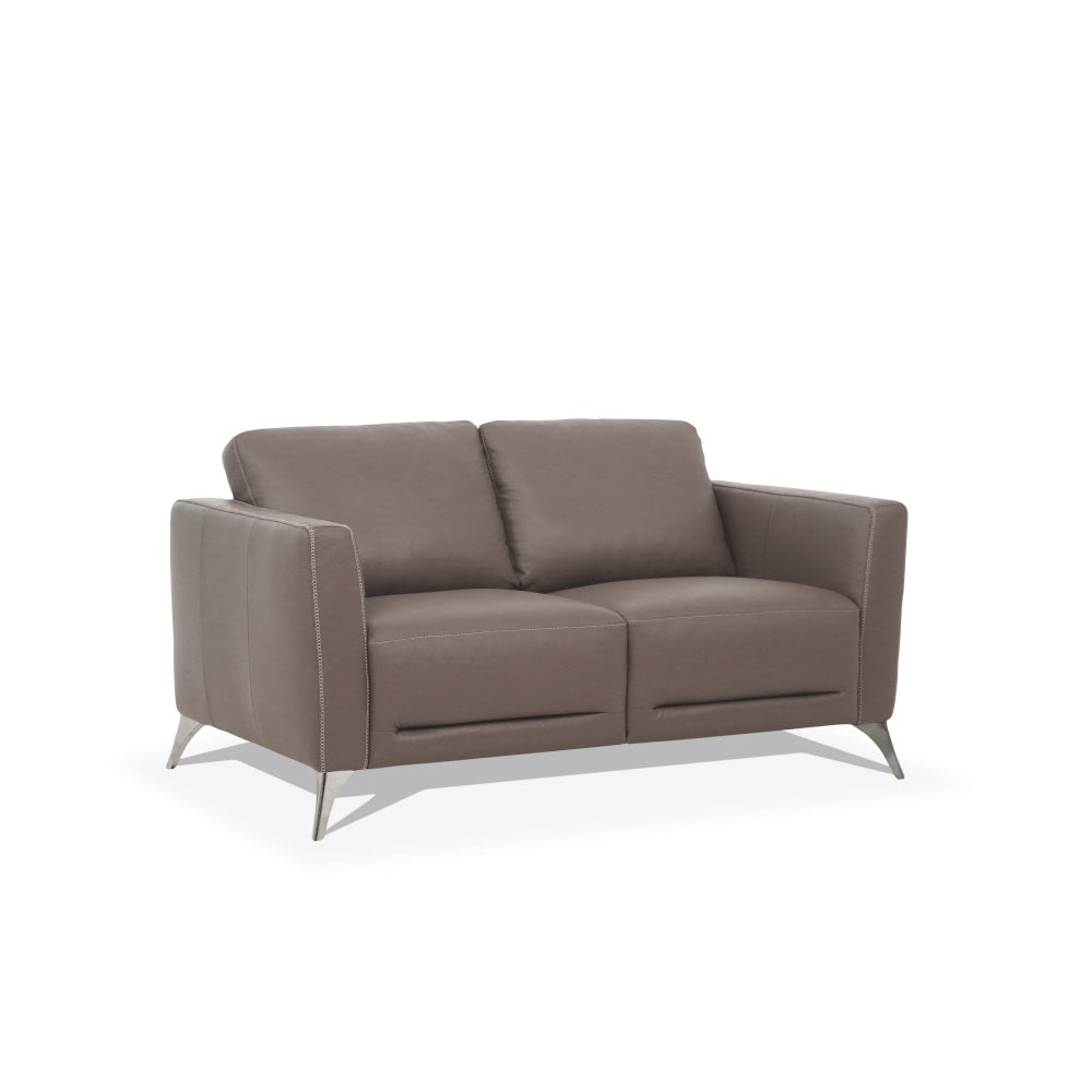Malaga Loveseat in Taupe Top Grain Leather