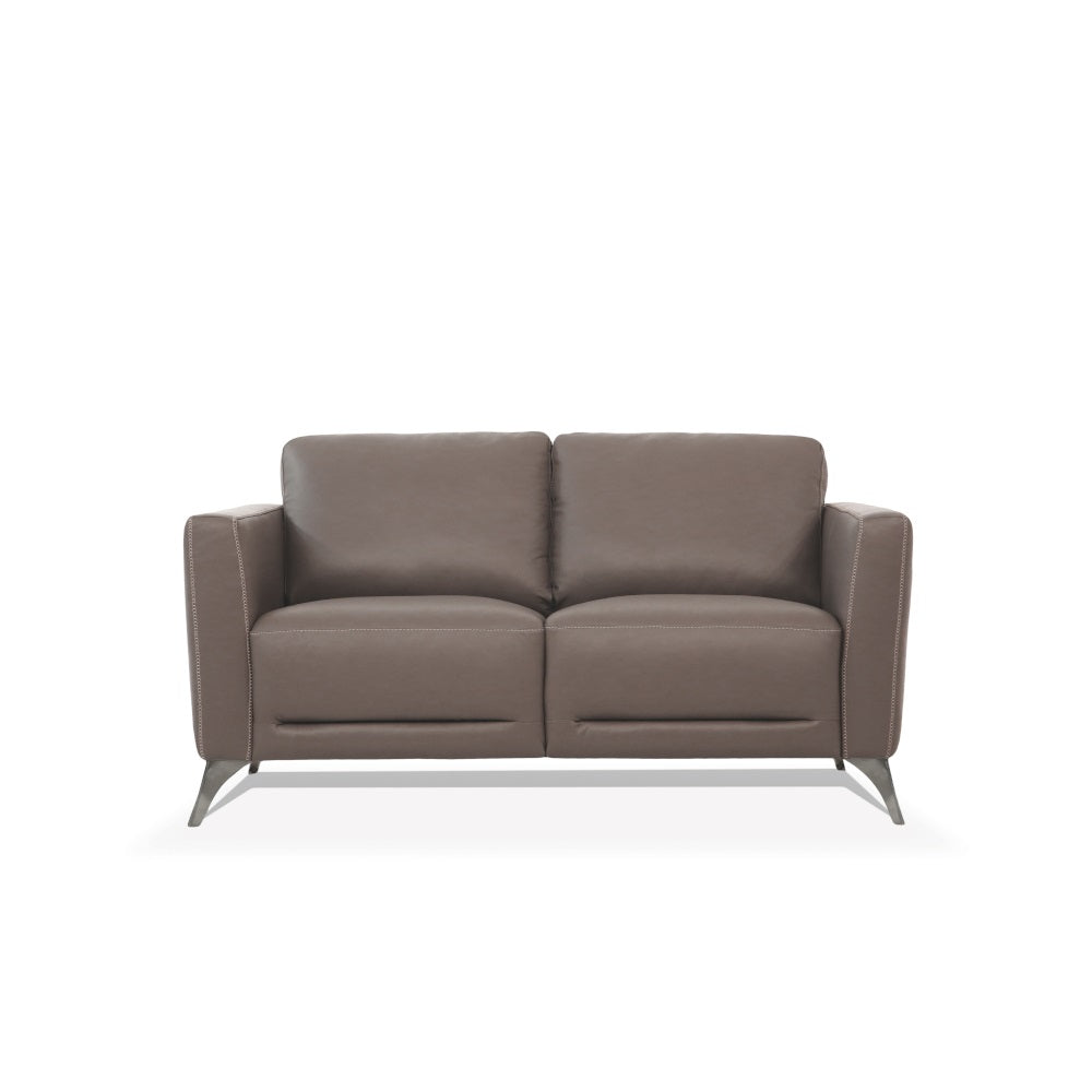 Malaga Loveseat in Taupe Top Grain Leather