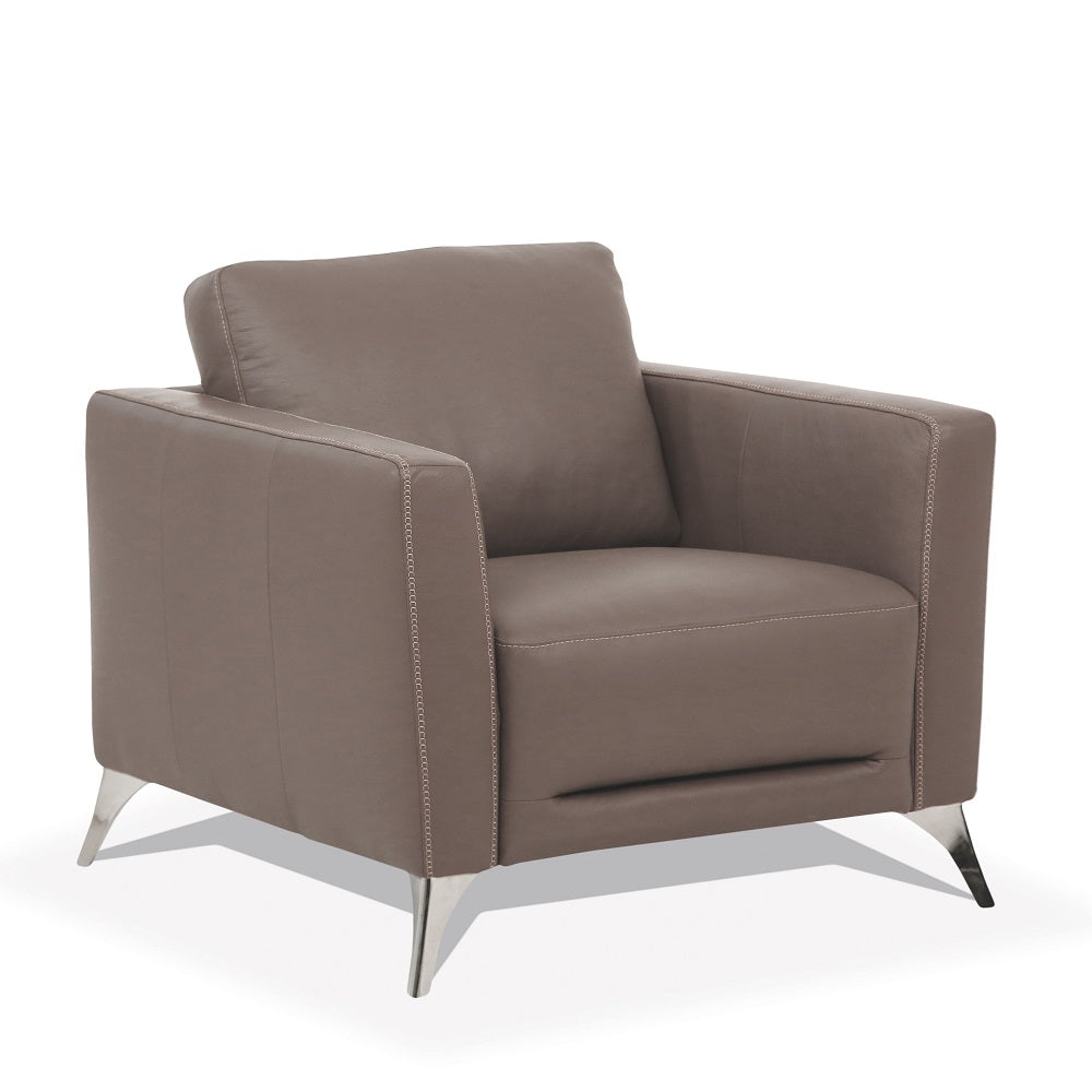 Malaga Chair in Taupe Top Grain Leather