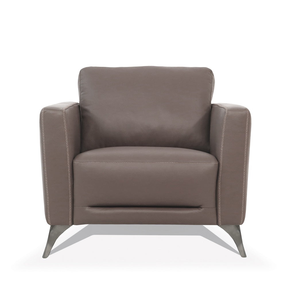 Malaga Chair in Taupe Top Grain Leather