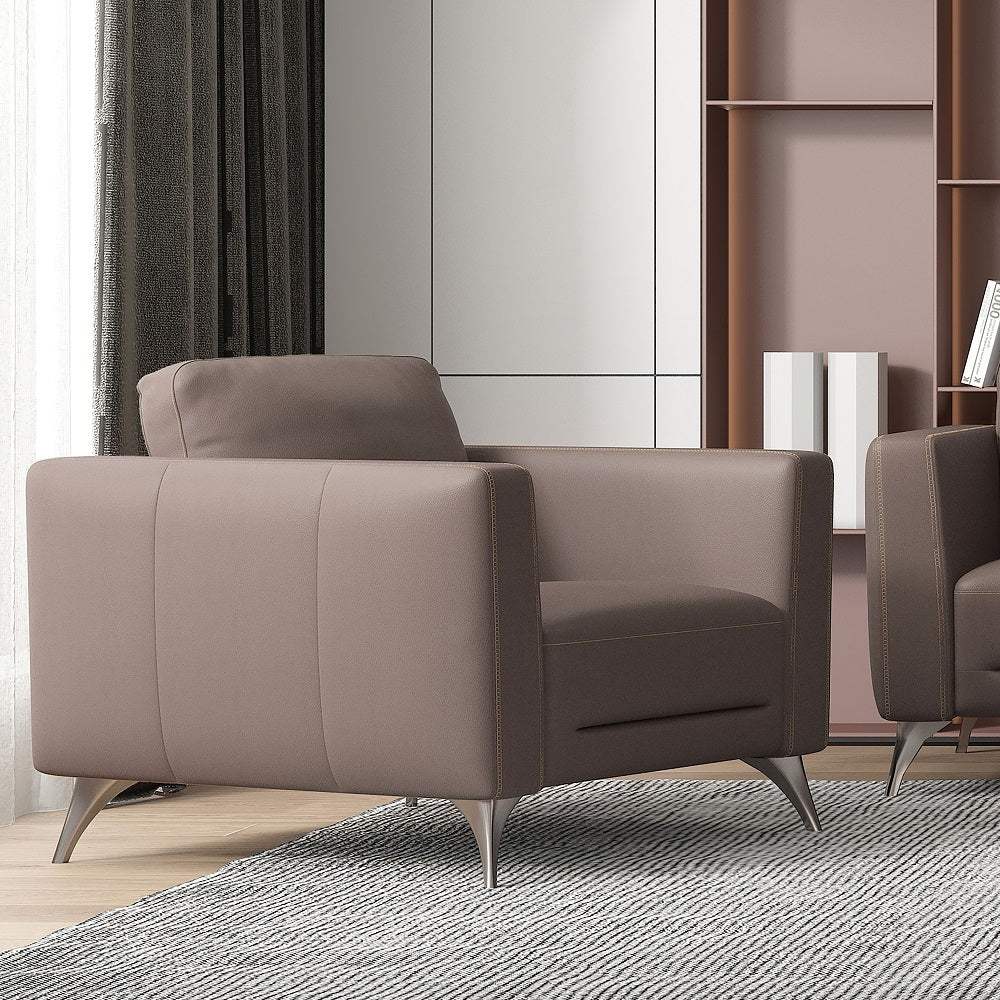 Malaga Chair in Taupe Top Grain Leather