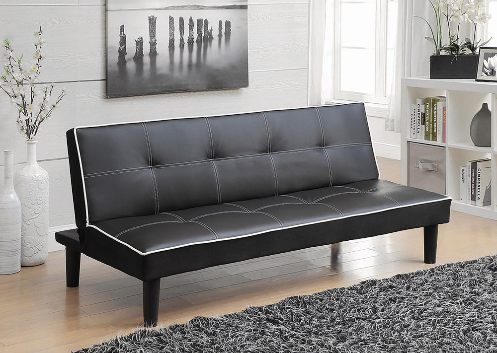 Coaster Furniture 550044 Katrina Upholstered Tufted Convertible Sofa Bed Black