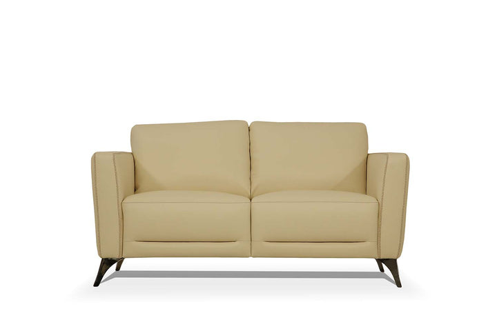 Malaga Loveseat in Cream Top Grain Leather