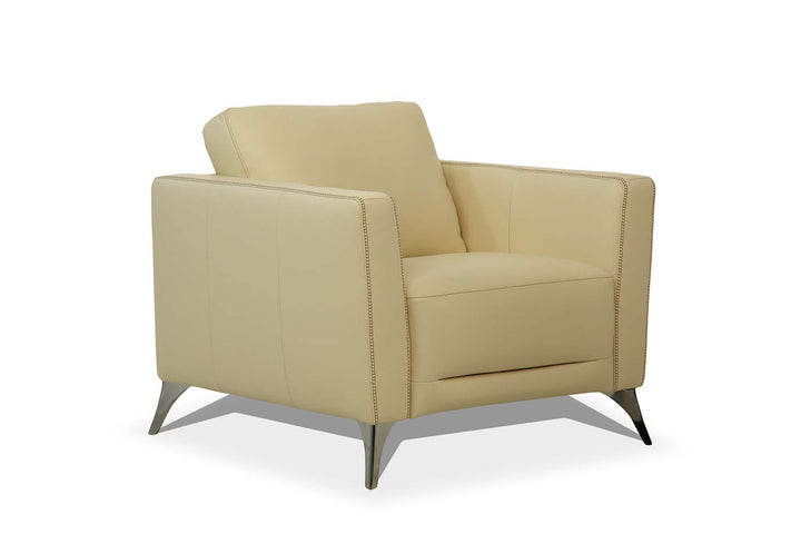 Malaga Chair in Cream Top Grain Leather