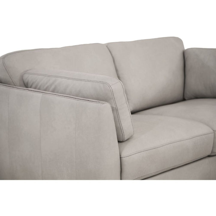 Matias Loveseat in Dusty White Top Grain Leather