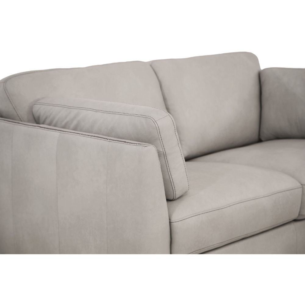 Matias Loveseat in Dusty White Top Grain Leather