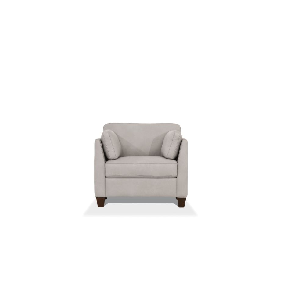 Matias Chair in Dusty White Top Grain Leather