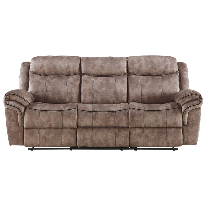 Zubaida Motion Sofa &amp; Console with USB in Two Tone Chocolate Velvet
