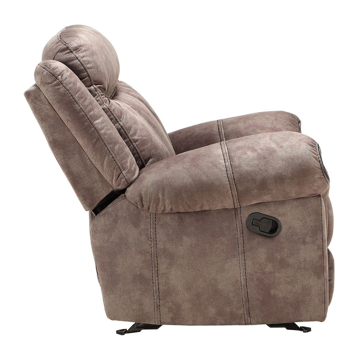 Zubaida Motion Sofa &amp; Console with USB in Two Tone Chocolate Velvet