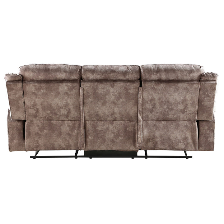 Zubaida Motion Sofa &amp; Console with USB in Two Tone Chocolate Velvet